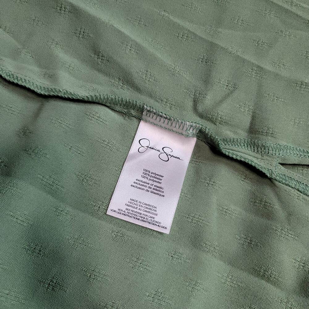 Jessica Simpson Green Ruched Shoulder Blouse  XXL - Picture 11 of 12